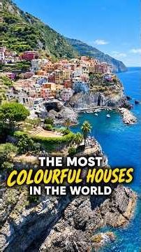 Manarola Cinque Terre 🇮🇹 Are These the Most Colourful Houses in the World? #Drone #Travel #Italy