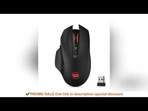 Redragon M656 Gainer Wireless Gaming Mouse, 4000 DPI 2.4Ghz Wireless Gamer Mouse w/ 5 DPI Levels, 7
