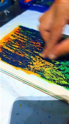 Night Sky Oil Pastel Drawing 🌌✨ Easy Starry Sky Art Tutorial #shorts