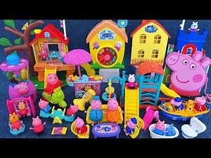 13 Minutes Satisfying with Unboxing Cute Peppa Pig Slide Playground Playset ASMR｜Review Toys