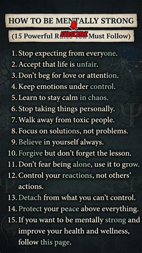 HOW TO BE MENTALLY STRONG 15 Powerful Rules You Must Follow