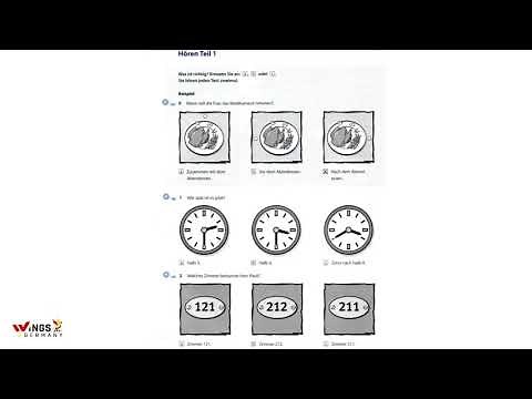 Prüfungstraining Goethe Zertifikat A1, Deutsch 1 - Modelltest 2, Hören mit Transkript und Lösungen