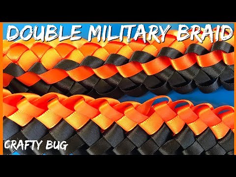 DOUBLE MILITARY BRAID TUTORIAL; homecoming mum braids and chains; ribbon lei #homecoming #craftybug