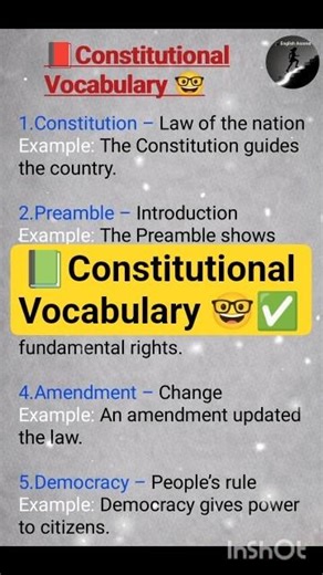 ✅Vocabulary#constution#learnenglish #education #advanced#nativeenglish#shorts#yt#education#dailyword