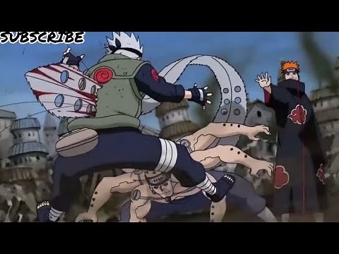 Kakashi vs Pain Full Fight | Pain Attacks The Leaf Villiage