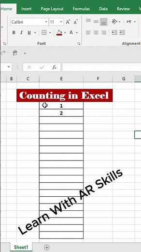 Number Counting in Excel | Easy Excel Trick for Beginners #excelshorts
