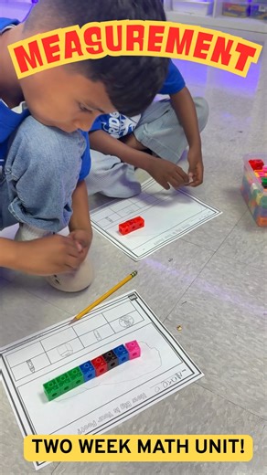 Make measurement hands-on and fun with this measurement unit! Students will learn to measure height, length, weight, and capacity with hands-on lessons and activities! Including: measuring with dog biscuits, measuring their friends and measuring their feet! Includes 2 weeks of lesson plans, activities and materials! Comment MEASURE for a link! | Kindergarten Smorgasboard