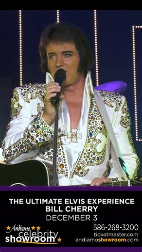 Bill Cherry brings the King back to life with stunning vocals and stage presence. Named Graceland’s Ultimate World Champion Elvis Tribute Artist, his performance is as close as it gets to the real thing. 📅 Wednesday, December 3 🎟️ Don’t miss it 👉 https://bit.ly/3WDyrPD | Andiamo Celebrity Showroom