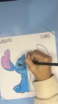 •PAINTING the STITCH with EXPENSIVE x CHEAP COLORED PENCILS!