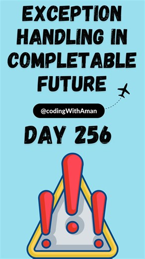 Aman Sahni on Instagram: "Exception handling in completable future. #springboot #programmer #coding #programming #java #codinglife #webdeveloper #fullstackdev #engineering #softwareengineer #softwareengineering #softwareengineers #microservices #softwaredevelopment #softwaredevelopers #softwaretesting"