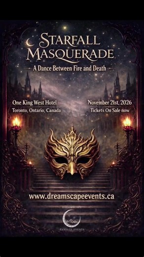 See you all at the Starfall masquerade in Toronto Canada on November 21! Get your tickets now at Dreamscapeevents.ca ##FantasyBall##TorontoCanada##DressUpAndDanceTheNightAway#M#MrStealYaGirl