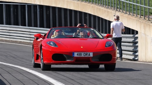 $300K Ferrari F430 Spider enjoying a Ferrari track day