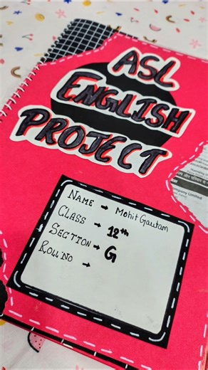 ASL English Project Class 12th Red ♥️ and Black 🖤 Theme topic Deep Water order now