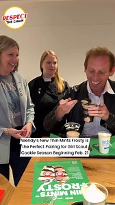 Wendy’s New Thin Mints Frosty is the Perfect Pairing for Girl Scout Cookie SeasonBeginning Feb. 21 Trying Wendy’s new Thin Mints Frosty! 🍫🌿 This limited-time collab with Girl Scouts brings the iconic chocolate-mint cookie to a Frosty, just in time for cookie season. 🍪 Will it live up to the hype? 👀 #Wendys #ThinMintsFrosty #GirlScoutCookies #FoodReview #fastfood #wendys #girlscoutcookieseason #lunchtime Wendy's | Respect The Chain