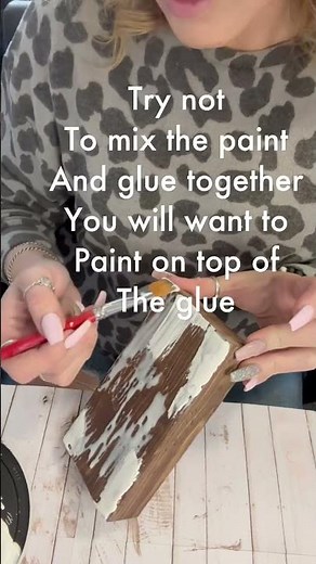 Crackle paint technique with white school glue.