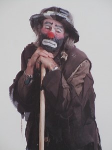 Original Emmett Kelly Sr.? or Jr. “sweeping the Spotlight” by Isler Galleries, Inc Large Framed Photograph on Kodak Paper - Etsy