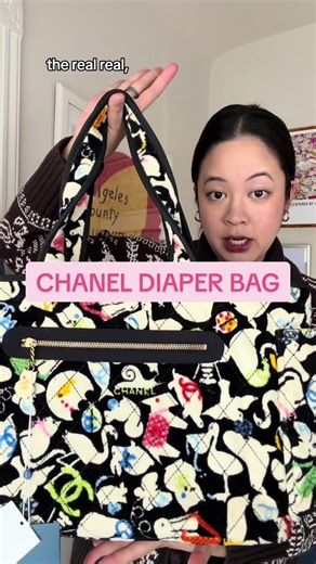 Revealing my designer diaper bag that I bought on @ebay ! I have some other diaper bag options I’m mulling over that I will post separately. I am obsessed with this Chanel baby animals baby bag and it’s the very first thing I bought when I found out I was pregnant. Also even though it has a pattern already I can’t wait to add bag charms to it!!! #babytok #pregnancytiktok #firsttimemom #diaperbag #babybag