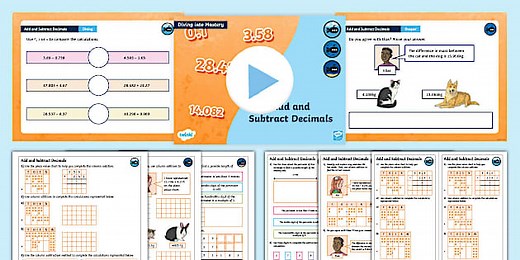 Year 6 Diving into Mastery: Step 4 Add and Subtract Decimals Teaching Pack
