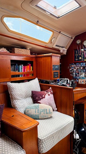 Sailing Afterglow | Emma & Andrew Knott on Instagram: "Welcome aboard our humble abode, Afterglow 😌⛵️🕊️🌊 We’ve been living on our 2001 Hunter 460 sailboat for 2 1/2 years now, and she’s felt like home from the very beginning. We’ve sailed her over 4,000 nautical miles from the U.S. across the Bahamas and entire Eastern Caribbean, & we’re not stopping there. We’re excited to bring you along the journey on our floating home, & maybe even welcome some of you aboard in the fu