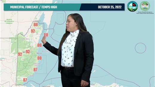 The Belize Weather Report by the National Meteorological Service of Belize October 24th 2022. | News 5 Live