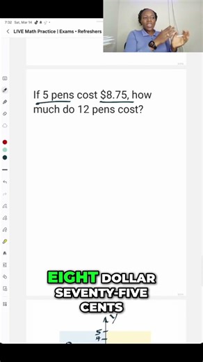 Cost of Pens Calculate Price for 12 Pens! #asvabmath #maths #teasmath