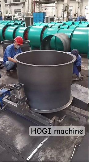 HOGI Cylinder flanging machine Roll forming production line #flange #rolling #flanging #factory