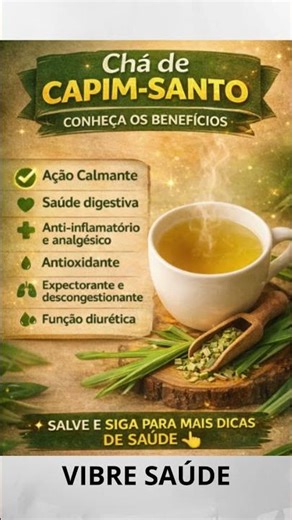 Chá de capim-santo: o calmante natural que você precisa 🌿”