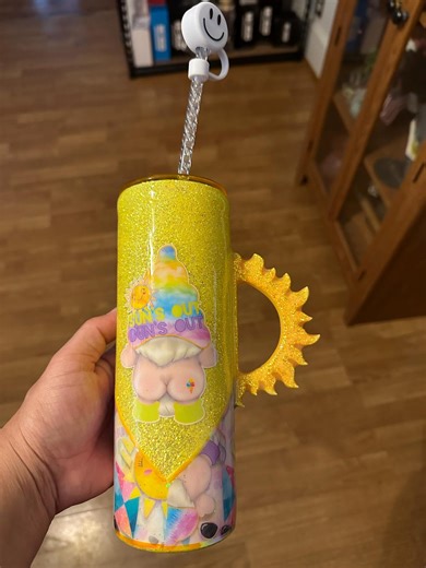 Sun’s Out Buns Out Tumbler With Sun Handle - Etsy