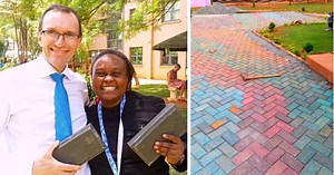 Kenyan woman invents way to turn plastic waste into bricks that can be used to build homes