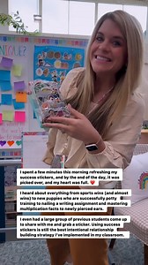 1.2K views · 21 reactions | Is anyone else implementing success stickers this year? It’s such a small thing, but so impactful. I have learned SO much about my students and even though they only get one sticker per week, they share successes with me alllll week long. ❤️❤️ | Teaching With a Mountain View | Facebook