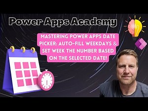 Mastering Power Apps Date Picker: Auto-Fill Weekdays & Set Week Number! 📅💡