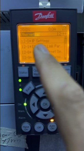 How can check the Ethernet IP Address from Danfoss VFD parameters