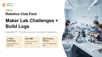 Maker Lab Challenges Build Logs : Classroom Activity Pack