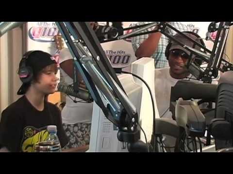 Usher and Justin Bieber in studio with The Bert Show on Q100 pt.1