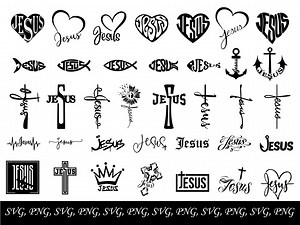 Jesus SVG, Jesus Cross SVG, Jesus is King SVG, Only Jesus Svg, Easter Jesus Svg, Christmas Svg Jesus, Jesus on Cross Svg, Jesus Fish Svg - Etsy