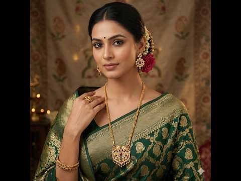 Latest Gold Plated Antique Chain Pendant & Earrings Set Collection | Live Sale