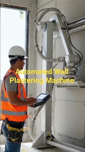 “Watch a Wall Plastering Machine Work | Smart Construction Tech”#short.