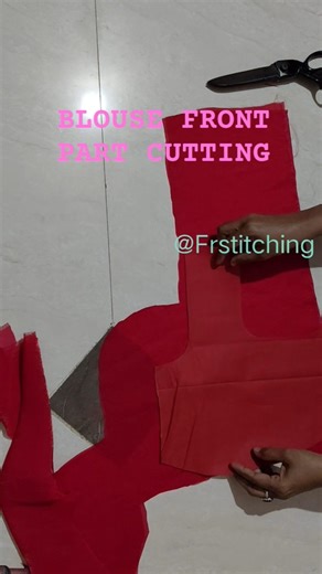 ♥️EASY TRICK FOR BLOUSE FRONT PART CUTTING TIPS FOR TUTORIAL #shortsindia#sewinghacks #blousecutting