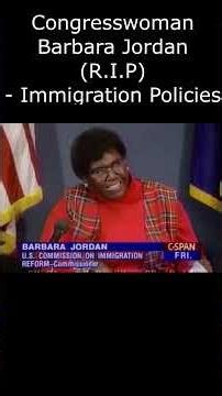 Congresswoman Barbara Jordan Speaks on Illegal Immigration-s #shorts