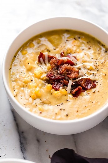 Cheddar Corn Chowder with Bacon – Stove or Instant Pot