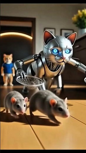 Robot Cat vs Rats 🔥 Smart Trap Story | Funny 3D Animation Short