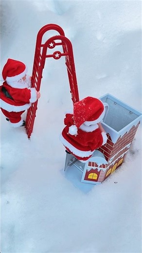 Fun Santa Claus Climbing the Ladder /\\Chimneys #disney #frozen #toyhouse