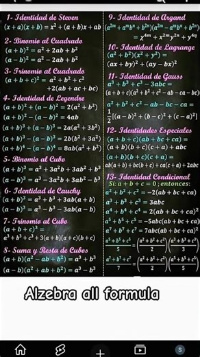 Alzebra all formula.#maths #formula