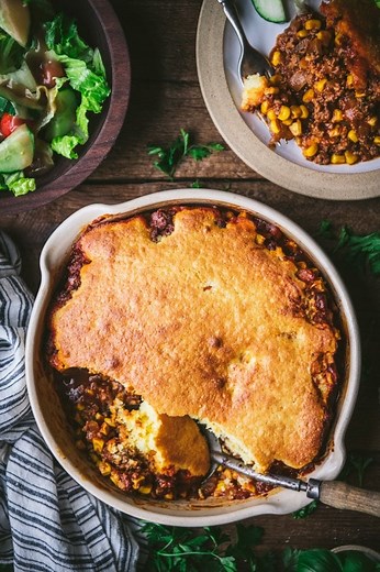 Cornbread and Ground Beef Casserole - The Seasoned Mom