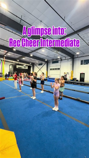 A glimpse into ✨ Rec Cheer Intermediate ✨ Our athletes (ages 6–15) are building confidence and skills every week—learning stunts, sharp jumps, strong rallies, high kicks, clean choreography, and so much more! 💪📣 From teamwork to technique, this class brings the energy and the FUN! 💙 #RecCheer #CheerLife #TumblingGym #edgesports #viral SEO: power tumbling near me • tumbling • gymnastics • cheer • hardworking athletes • cheerleading • stunts • youth tumbling • jumps • beginner tumbling • dance 