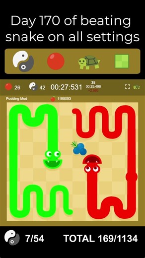 🔵 Day 170 of Beating Every Google Snake Category #googlesnake #speedrunning