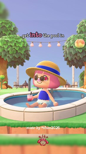 How To Get Into The Pool In ACNH #acnh #animalcrossingnewhorizons #acnhupdate #animalcrossing #acnhtips