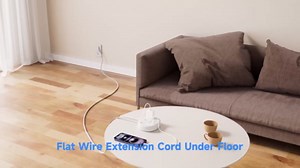 Pink Extension Cord - 10 FT Flat Power Strip, 1625W Cute Extension Cord with 3 AC Outlet 4 USB (24W/4.8A), Compact for Cute Pink Kawaii Desk Home Essentials