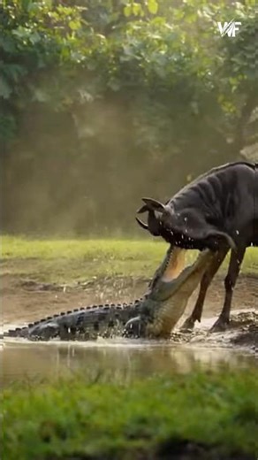 CROCODILE Attack Caught on Camera in the Jungle! #shorts #animals #survival