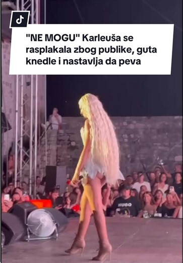 "NE MOGU" Karleuša se rasplakala zbog publike, guta knedle i nastavlja...